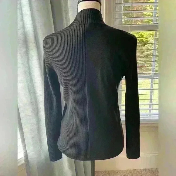 Garfield & Marks Medium Zip Black Sweater with Sparkly Detail - Picture 7 of 9